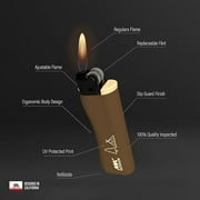 MK Lighter 9G Flint Strike Refillable Lighters, Ideal to use as Candle Lighters, Lighters in Bulk, BBQ Lighters, Butane Lighters, Classic Pocket Lighters. (OUTDOOR SERIES)