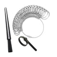 thumbnail image 1 of Medidor de anillos, medidor de medición, accesorios de bricolaje, regla de medición de dedos, fácil de usar para hombres, mujeres, medida de tamaño de Ánima, 1 of 8