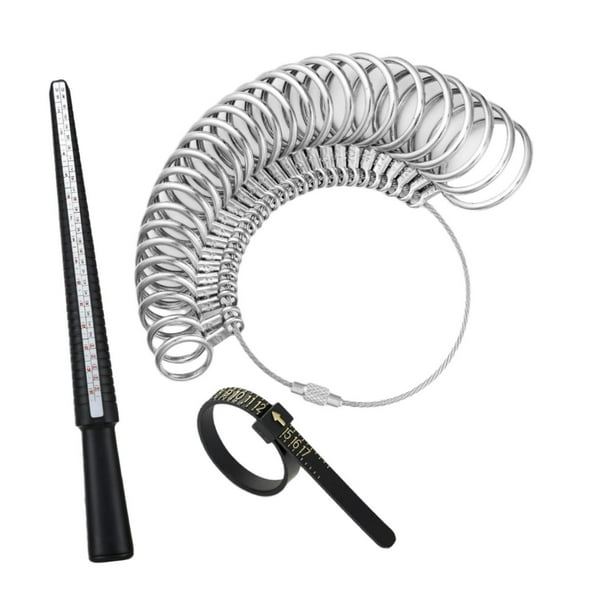 Medidor de anillos Herramienta de joyería Regla resistente para medir los dedos Medidor de tamaño de los dedos Ánima