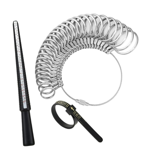 Medidor de anillos, medidor de medición, accesorios de bricolaje, regla de medición de dedos, fácil de usar para hombres, mujeres, medida de tamaño de Ánima