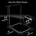 thumbnail image 2 of 6pcs Transparent Acrylic Bookends With Non-slip Stickers, Bookends For Bedroom, Library, Office, School And Desk Organiser-YNP, 2 of 5