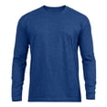 thumbnail image 2 of Men's Crew Neck Long Sleeve T Shirt, Solid Color, Loose Fit, Spring Autumn Casual Top For Male, 2 of 6