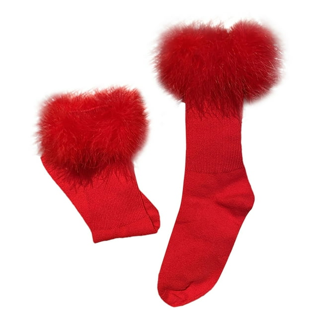 FhsagQ Chaussettes Chaussettes pour Femmes Ensemble avec Peignoir Femme Mode Chaude Douce Chaussettes de Sport Solides Bas Mi-Courts Chaussettes d'Hiver Chaussettes Femme Combinaison en Résille Chaussettes de Nuit Peignoir Rouge Taille Unique