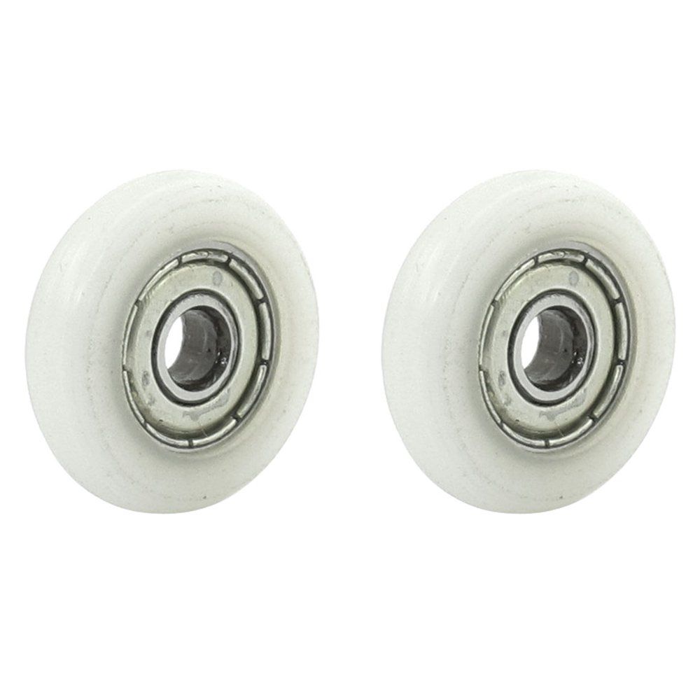 2pcs White Rubber Wrapped 625ZZ 5mm Dia Inside Skateboard Wheel for