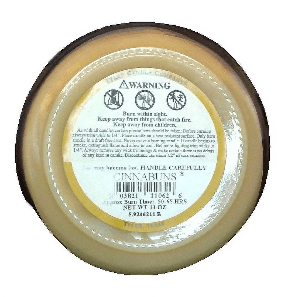 (4 pack) Tyler Candle Company - Cinnabuns - 11oz jar candle - with Tyler matches