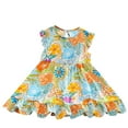 thumbnail image 2 of NAISIBABY Girls Play Dress, Sleeveless Ruffles Floral Summer Peplum Flutter Dress White 12-13T, 2 of 3