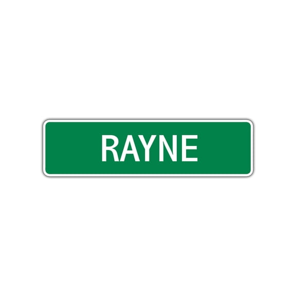 Rayne Girls Children Name Letter Printed Plaque Decoration Label Indoor Outdoor Wall Novelty Aluminum Sign 4"x13.5"