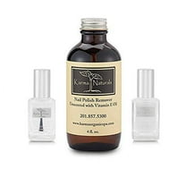 karma organic Unscented Nail Polish Remover, 4 OZ with Gel Finish Top Coat Long Lasting Beauty or (Triple 5 Base Coat; Non-Toxic Nail Treatment Vegan Cruelty-Free)