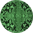 thumbnail image 1 of Ahgly Company Indoor Round Persian Emerald Green Traditional Area Rugs, 8' Round, 1 of 4