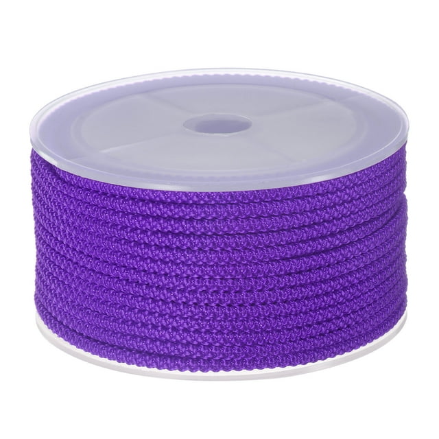 Unique Bargains Nylon Beading Thread Cord 3mm Extra Strong Braided Nylon String for Necklace Crafting 10M/33 Feet, Purple