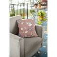 thumbnail image 4 of Square Patches Indoor/Outdoor Pillow with Removable Cover in Navy 18x18, 4 of 5
