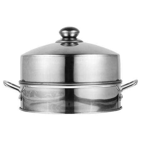 

1 Set 20cm Steamer Baskets Stainless Steel Food Kitchen Steamer Rustproof Lid