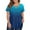 Sky Blue #02, variant on TQWQT Womens Tops Plus Size 4x-5x Summer V Neck Criss Cross Shirts Gradient Print T-Shirt Short Sleeve Shirts Loose Fit Casual Tunic Tops Navy 4XL