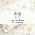 thumbnail image 4 of PixelForge 100% Cotton Queen Size Sheets,4 Piece Pure Percale Bed Sheets Set Deep Pocket Fits Mattress Upto 15",small rose print, 4 of 6