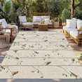 thumbnail image 2 of Sparrow Outdoor Rug for Patio/Deck/Porch, Non-Slip Large Area Rug 3 x 5 Ft, Spring Birds on The Branches Retro Country Beige Indoor Outdoor Rugs Washable Area Rugs, Camping Rug Carpet Runner, 2 of 8
