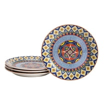 Bico Morocco Ceramic Salad Plates, 8.75 inch, Set of 4, for Salad, Appetizer, Microwave & Dishwasher Safe