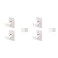 thumbnail image 2 of Kearding Barra de cortina, suministros de baño, estante colgante, ganchos de ducha multiusos impermeables, colgador de ropa montado en la blanco 2 piezas 2Conjunto, 2 of 6