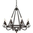 thumbnail image 3 of Quoizel NBE5008RK Noble 8-Light Chandelier in Rustic Black, 3 of 3