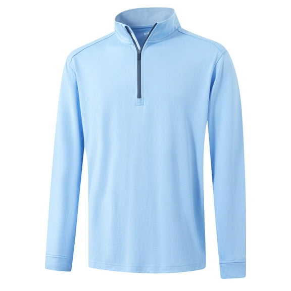 DTWOOO Men's Quarter Zip Golf Pullover Men Mock Neck Sweatshirts Dry Fit Long Sleeve Performance Wicking 1/4 Zip Pullover
