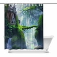 thumbnail image 1 of SUNENAT Castle on Hill in Fantasy Foggy Forest Dreamy Landsscape Waterproof Polyester Shower Curtain Bathroom 60(Wide) x 72(Height) Inches, 1 of 3