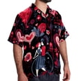 thumbnail image 2 of Valentine's Day Love Men's Short Sleeve Poplin Shirt, Casual Printed Button Down, Summer Beach Hawaiian Shirts, Unisex, 2 of 6