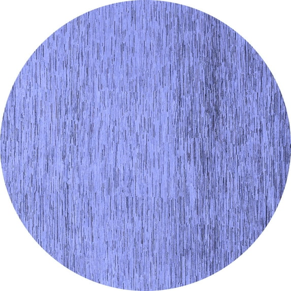 Ahgly Company Indoor Round Abstract Blue Modern Area Rugs, 5' Round