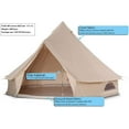 thumbnail image 3 of EQCOTWEA Cotton Canvas Tent Large Camping Tent 16ft for 8-10 Persons Hiking Hunting, 3 of 9