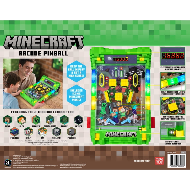 Minecraft: Arcade Pinball - Overworld Lights & Sounds Tabletop
