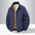 thumbnail image 6 of MYAOYI Mens Classic Full Zip Bomber Jacket Ribbed Trim Casual Daily Wear, 6 of 8