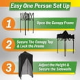 thumbnail image 5 of Wakeman Outdoors Pop Up Privacy Tent for Camp Toilet or Pool Cabana, Black, 5 of 6