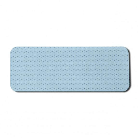 Birds Computer Mouse Pad, Minimal Style Continuous Design of Monochrome Pattern with Swallows, Rectangle Non-Slip Rubber Mousepad Large, 31" x 12" Gaming Size, Pale Blue Violet Blue, by Ambesonne