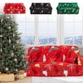 thumbnail image 1 of Funda de sofá elástica de poliéster con diseño de Papá Noel navideño de Tpzfurit, color rojo festivo, lavable a máquina, diseño moderno para sofá de 2 o 3 plazas, protege contra manchas y desgaste,, 1 of 7