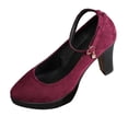 thumbnail image 2 of DIVVce Ankle Strap Platform Heels For Women Closed Toe Adjustable Comfortable Dressy Evening Footwear, 2 of 8