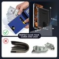 thumbnail image 4 of Funda plegable Wallet Umoven de piel con bloqueo RFID, color azul carbono, 4 of 6