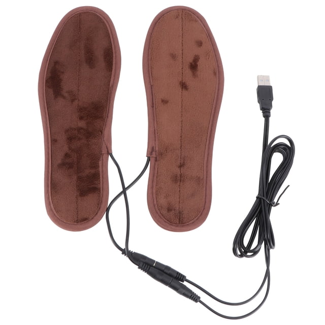 Par de plantillas calefactoras eléctricas USB para zapatos, almohadillas cálidas para el invierno con cable USB - Talla 43-44
