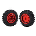 thumbnail image 3 of Juego de 2 llantas de metal de 55 mm para coche RC AXIAL SCX24 1/24, llanta de goma, color rojo, 3 of 14