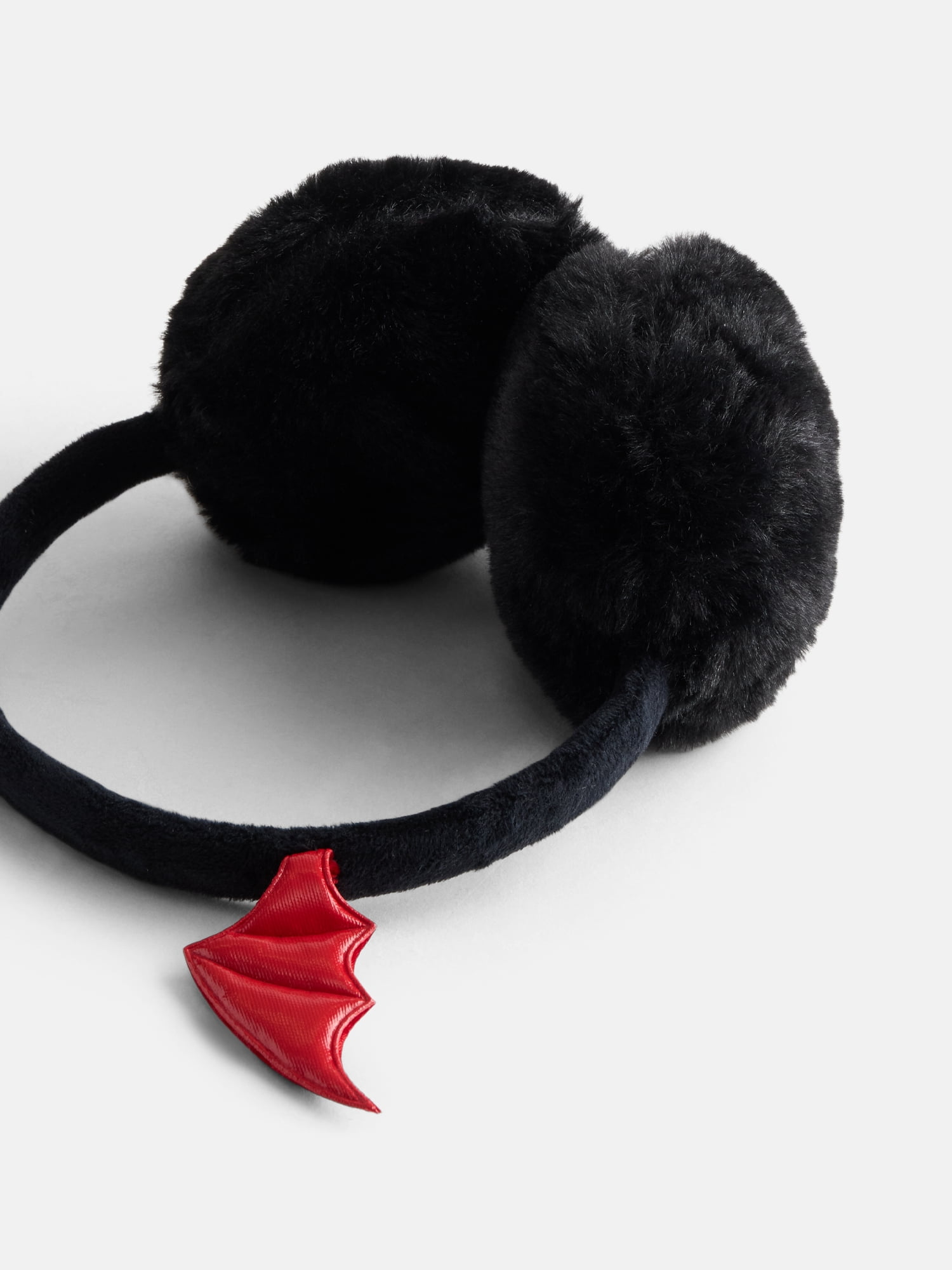 Halloween Women’s Bat Earmuffs from Way to Celebrate, Black/Red