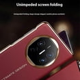 thumbnail image 3 of For Huawei Mate X6 Case View Window Auto Wake Sleep Leather Flip Phone Cover Litchi Texture - Black, 3 of 5