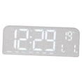 thumbnail image 3 of Accesorio de reloj despertador digital de sobremesa con fecha y hora, decoración, elegante y ligero. Gris, 3 of 9