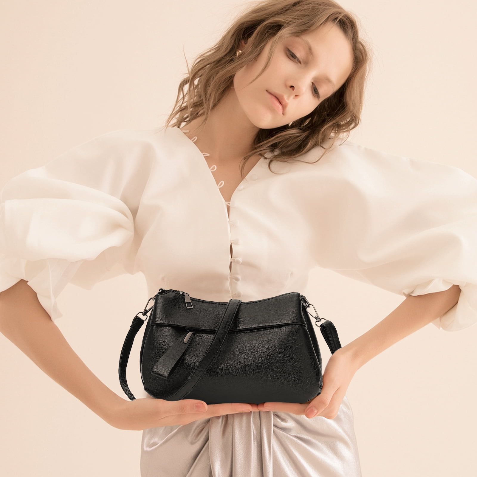 GOIACII Shoulder Bag for Women Leather Purse Crossbody Bag with Adjustable Strap