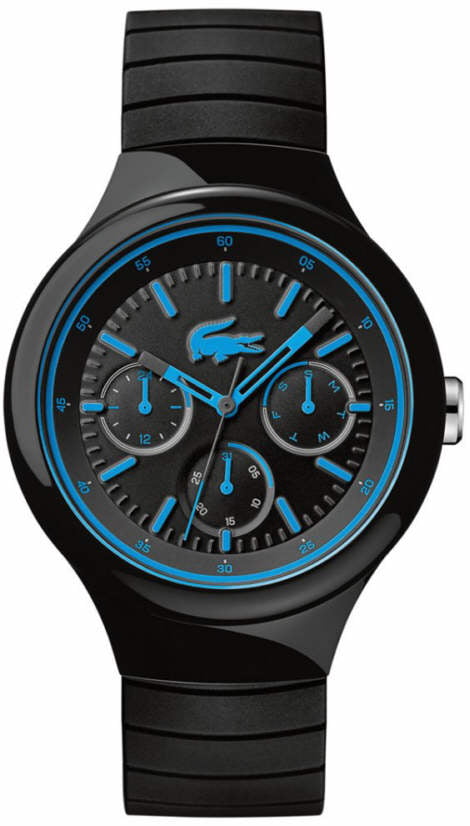 lacoste black and blue watch