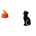 thumbnail image 1 of Escultura de escritorio,Estatua de la Cuenca del Tesoro,regalo de cumpleaños de Feng Shui,Adorno artesanal de mesa para decoración del hogar,Figura de escritorio,Estatua de gato,linda, 1 of 8