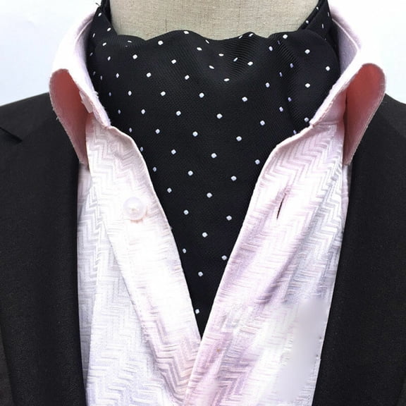 Men's Classic Polka Dots Long Scarves Cravat Ascot Party Gentlemen Necktie