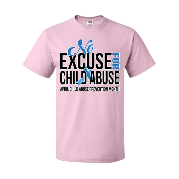 Inktastic No Excuse for Child Abuse April Child Abuse Prevention Month T-Shirt