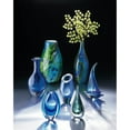 thumbnail image 4 of Home Decorative Indoor Ocean Blue Art Glass Vase - 5.5"Lx2.5"Wx8.5"H, 4 of 4