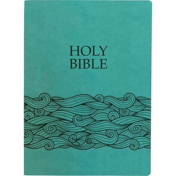 King James Version Sword Bible KJV Holy Bible, Wave Design, Large Print, Coastal Blue Ultrasoft: (Red Letter, Teal, 1611 Version), (Hardcover)