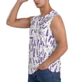 thumbnail image 3 of Haiem Men's Lavender Flowers Print Tank Tops Summer Sleeveless Cut Off Workout T-Shirts Fitness Vest Athletic Undershirts-Small, 3 of 8
