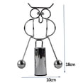 thumbnail image 4 of Oficina en casa Decoración de escritorio Columpio Balance giratorio Juguete Litting Iron Person SM SunniMix búho artesanal de equilibrio, 4 of 8