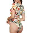 thumbnail image 2 of Balery Farm Body de cuello redondo de manga corta para mujer Tops de manga corta Tops básicos-Large, 2 of 7