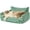 Forest Green and White, variant on Cat Bed Fluffy Plush Multifunctional Double-Layer Machine Washable Soft Warming Kitty Pet Couch Orthopedic Nest Beds for Small Cats Kitten and Dogs up to 13lbs, Snow Leopard(25x20x13 inch)